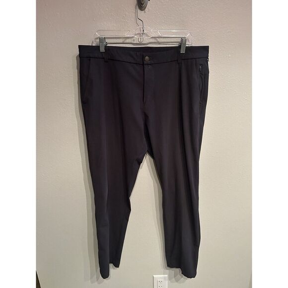 Lululemon Commission Pants Classic Warpstreme Dark Gray Mens Size 36 36x32 - Picture 1 of 11